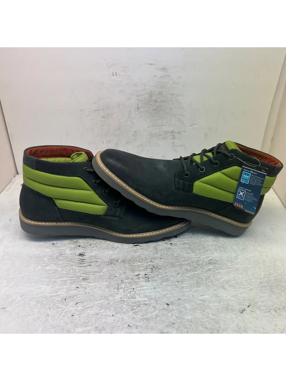 Hawke & Co Men's Mid-Cut Hunter Chukka Boots Navy Leather Size 12M